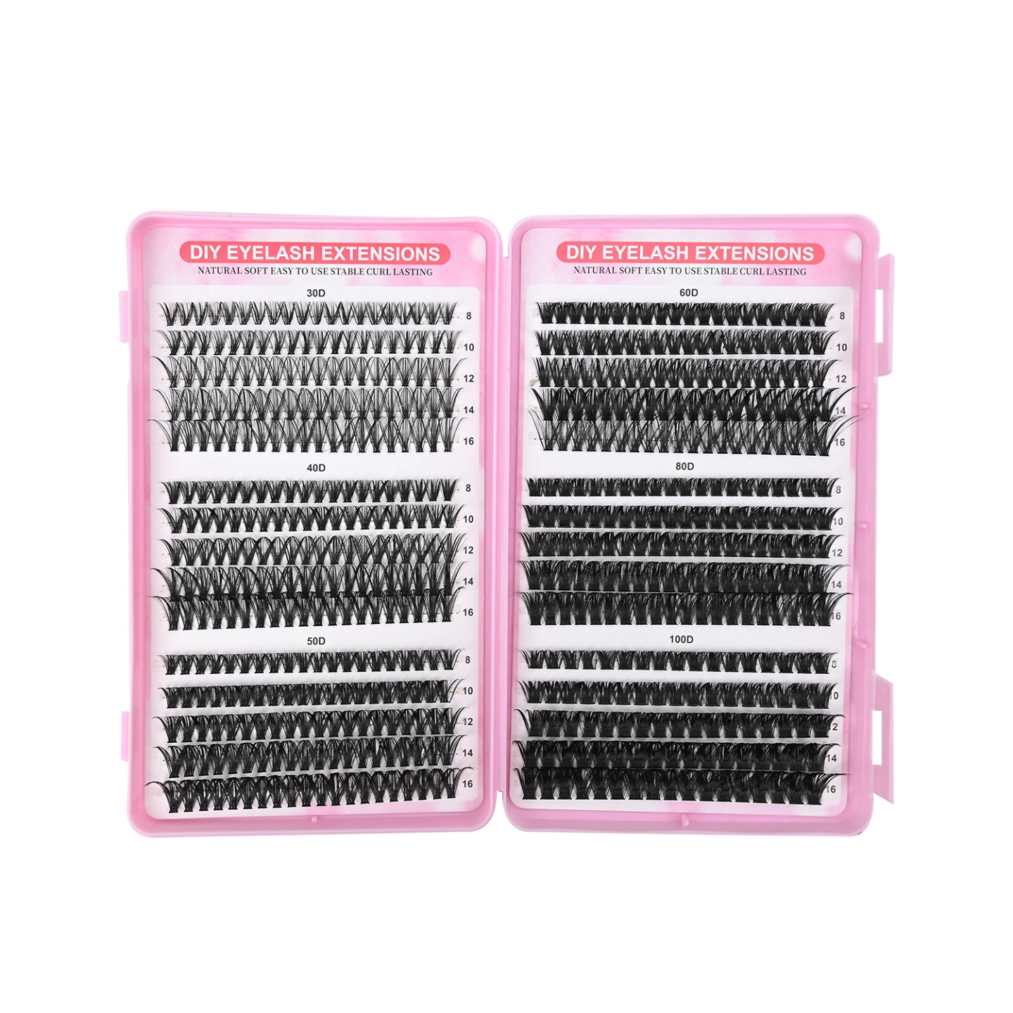 Cluster Lashes length and curl detail