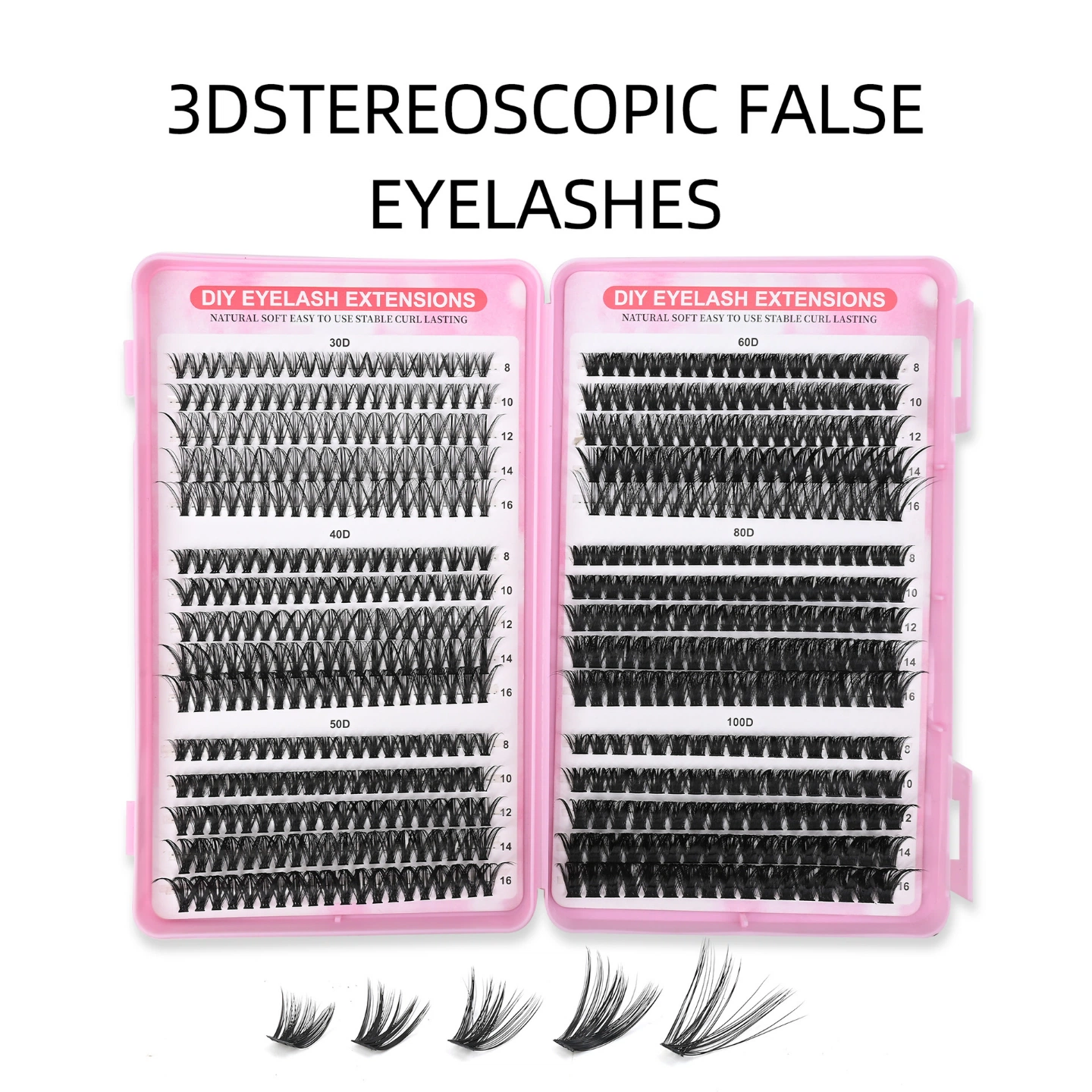 Cluster Lashes 3D stereoscopic