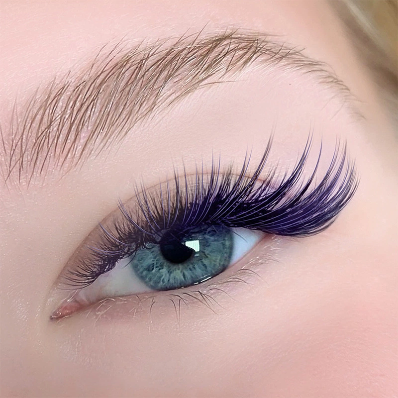 Purple lash application