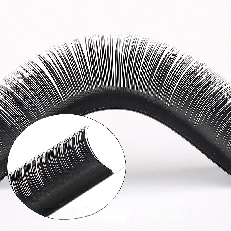 Flat lash fiber close-up
