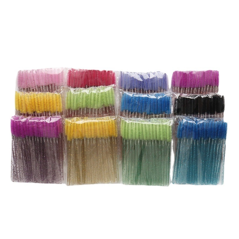 Glitter brush bristles