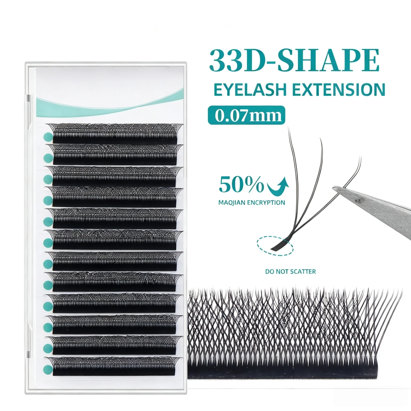 33D-SHAPE 0.07mm eyelash extension